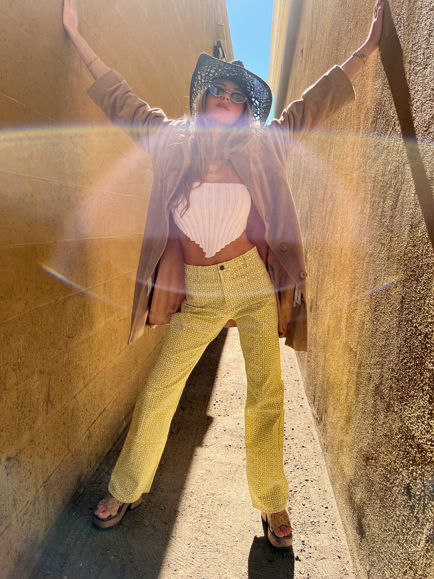 Zoven Flare Trousers by Motel Rocks