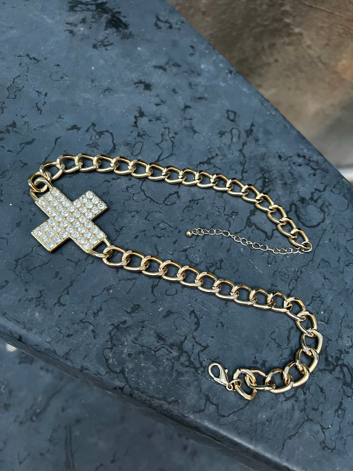 Chunky y2k Cross Necklace
