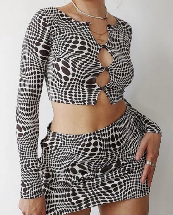 Sarah Long Sleeve Crop by Motel Rocks
