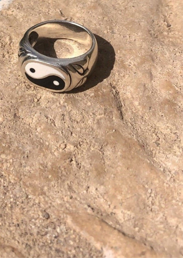 Elongated Yin Yang Ring