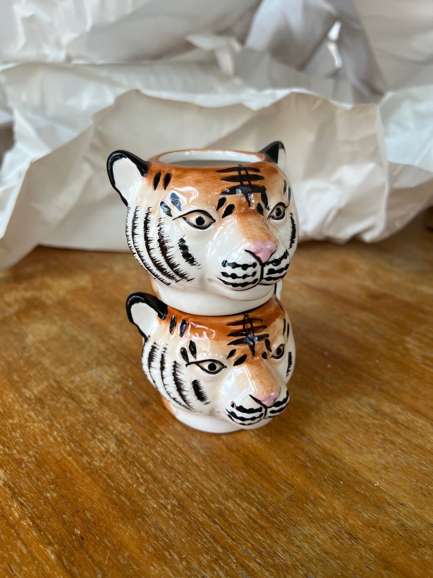 Ceramic Tiger Head Set