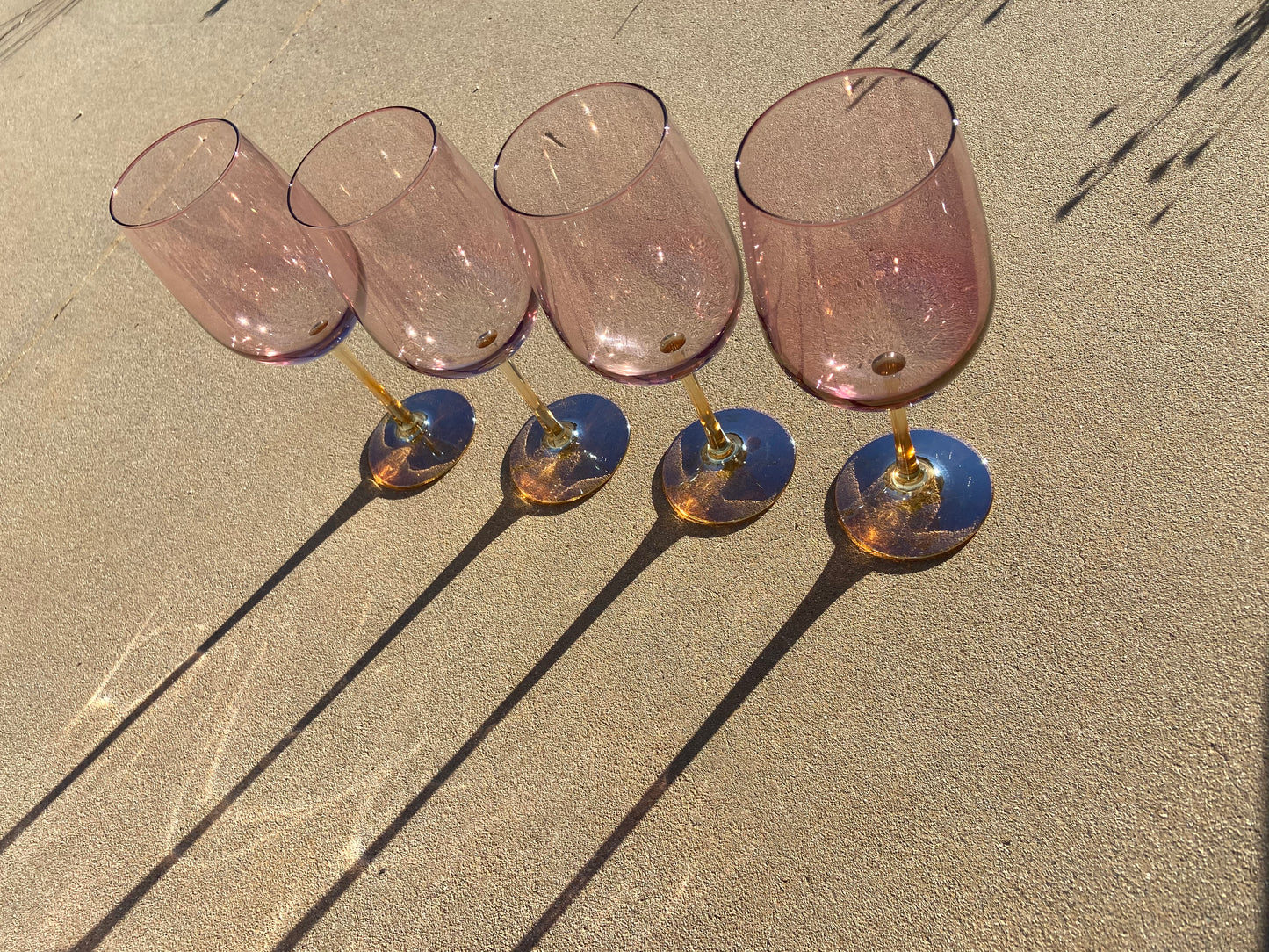 Amber Stems Wine Glass Set | 4