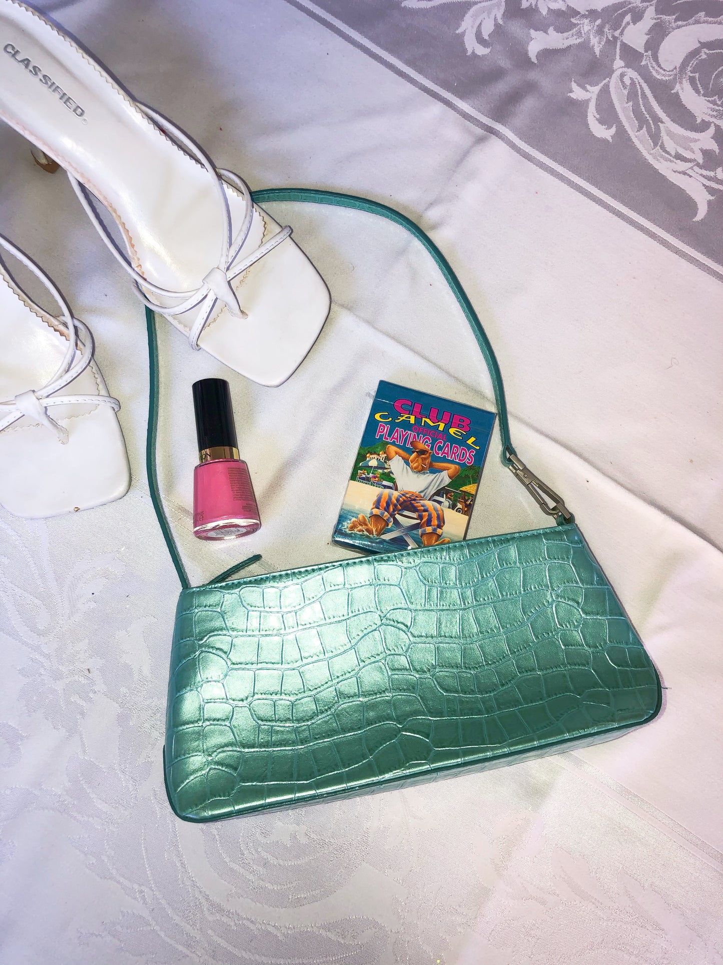 Minty Croc Purse