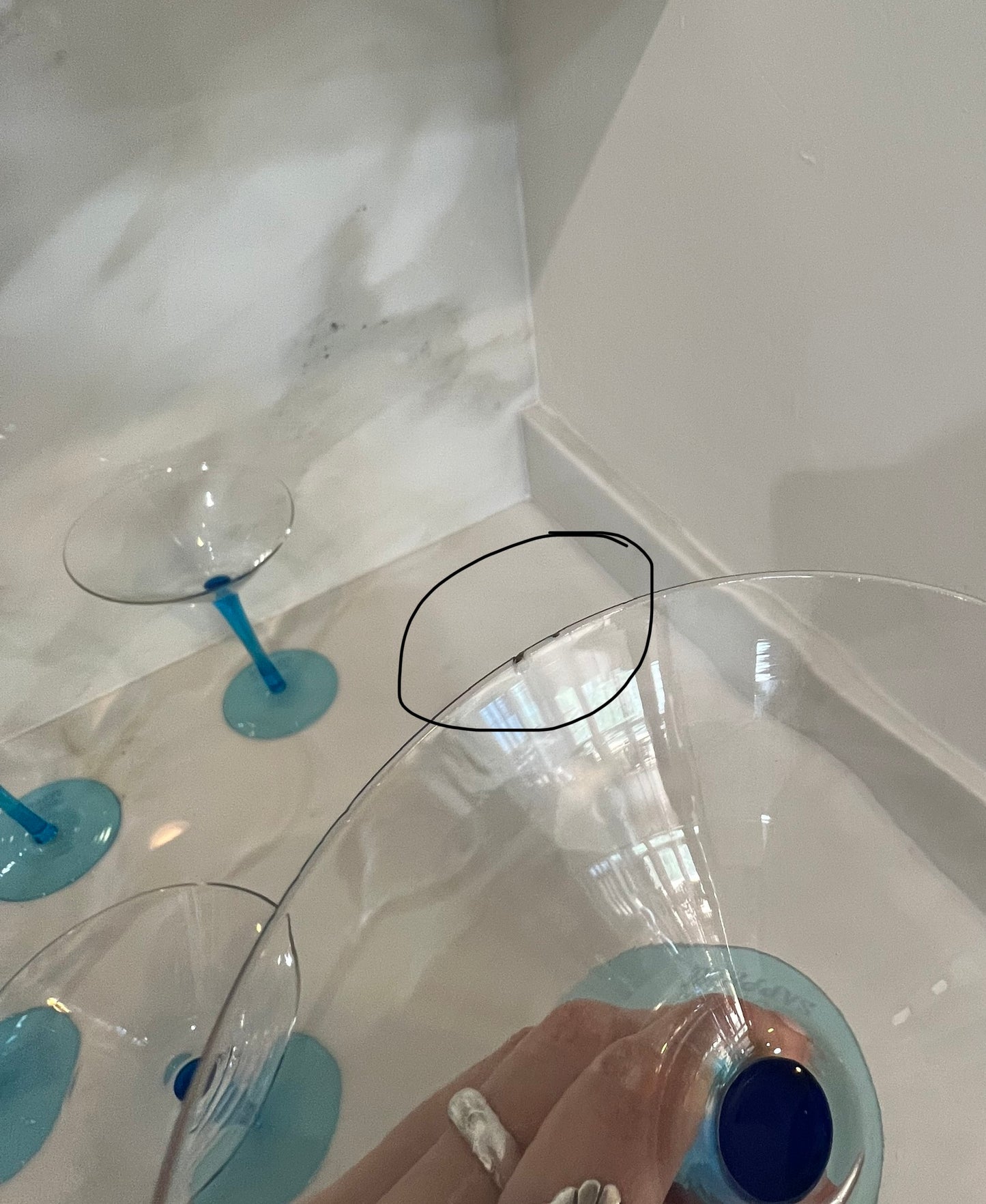Bombay Blue Stem Martini Set