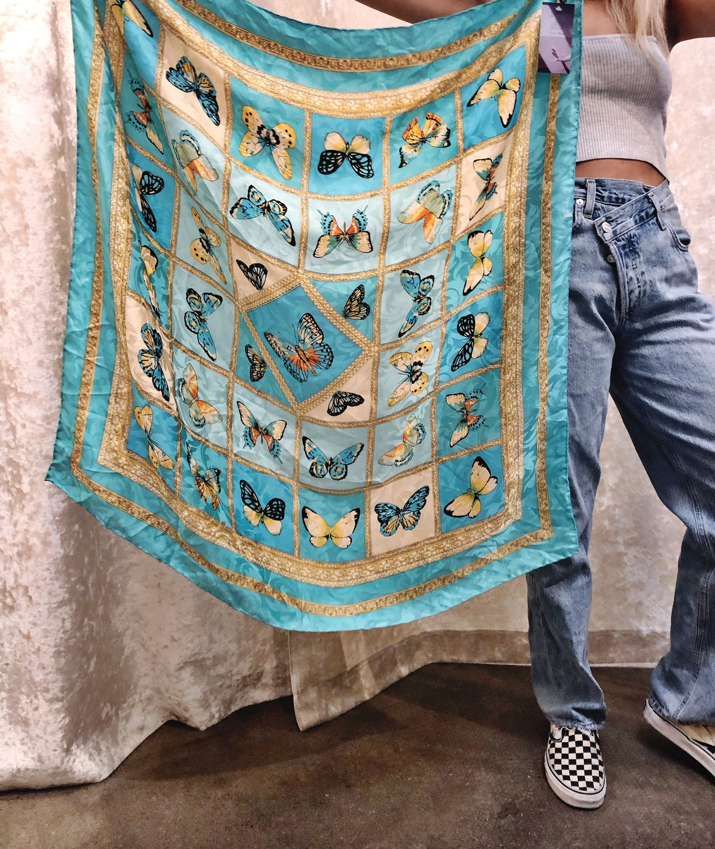 You give me Butterflies silk tapestry