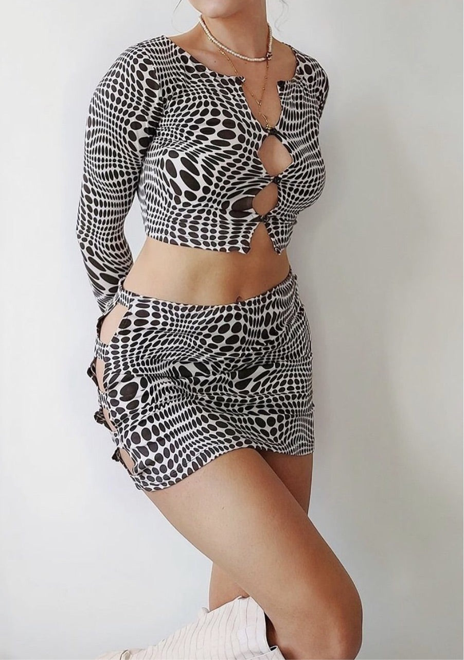 Sarah Long Sleeve Crop by Motel Rocks