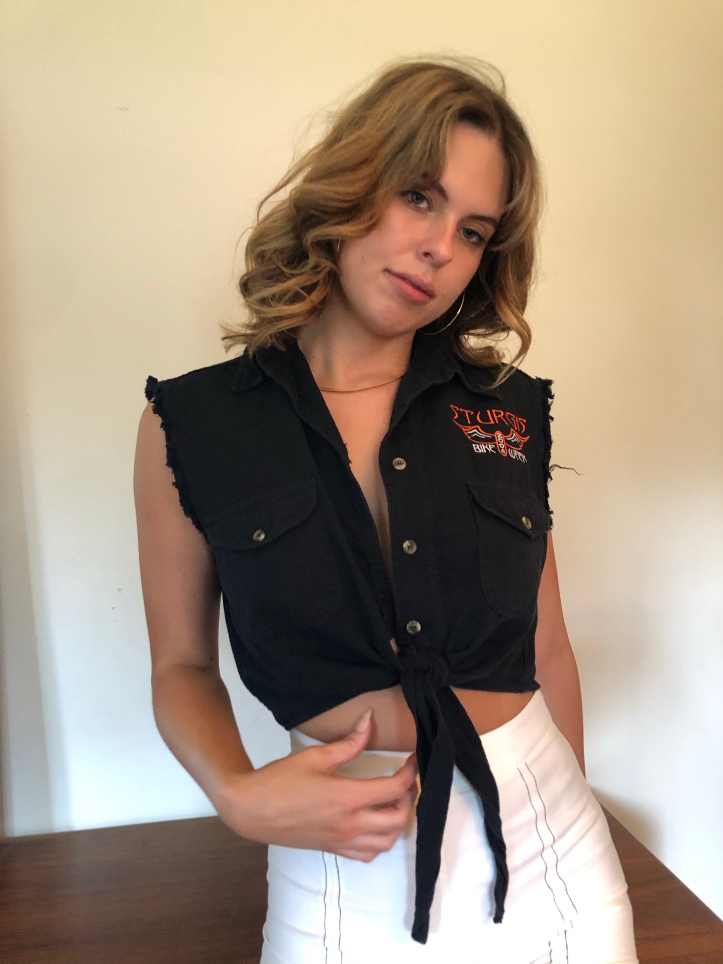 Black Bike Week Tie Top