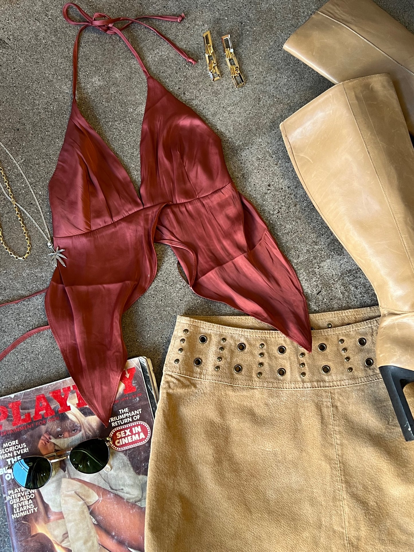 Ashlee Halter Top | Rust