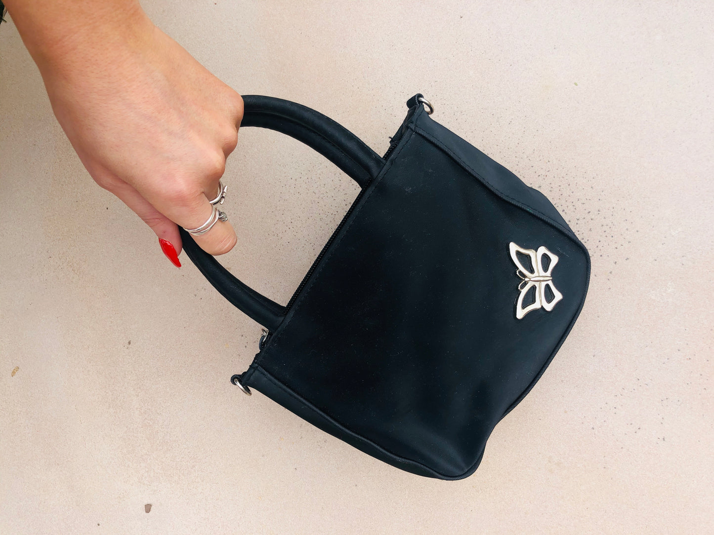 Lil’ black butterfly purse