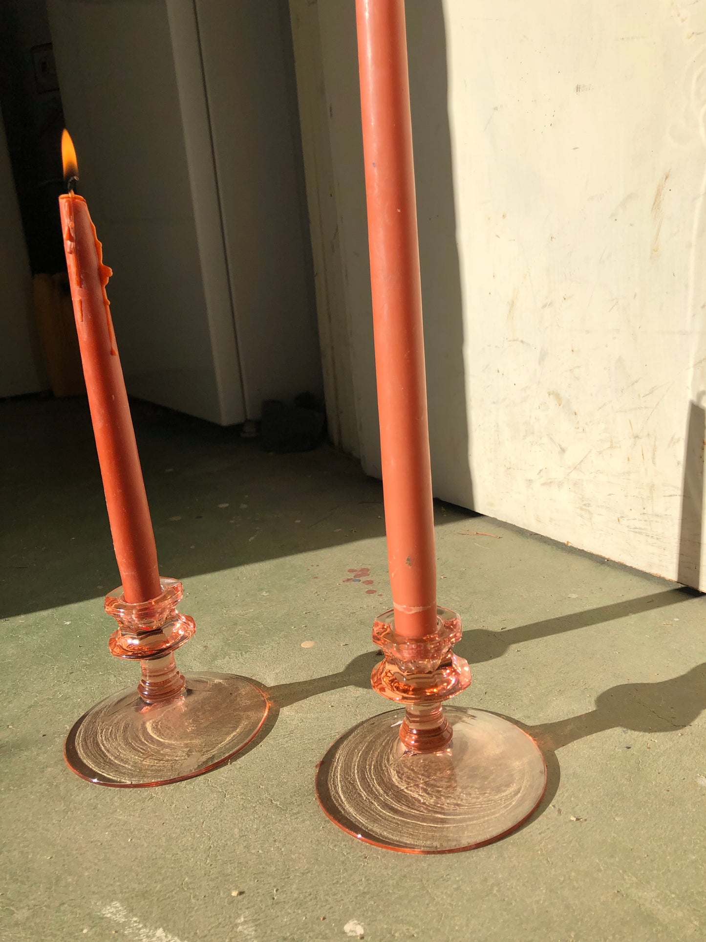 Candy Glass Candleholders