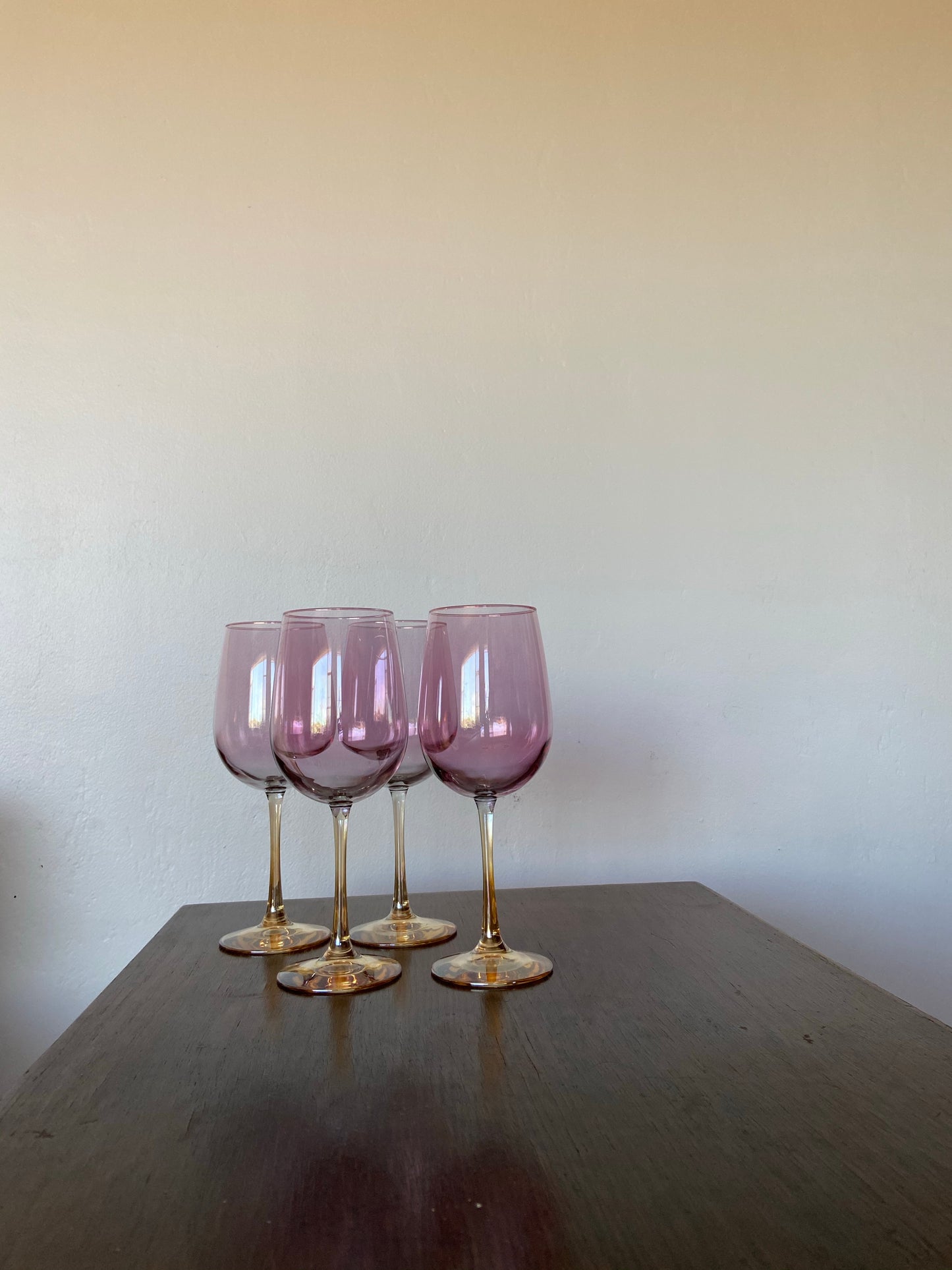 Amber Stems Wine Glass Set | 4