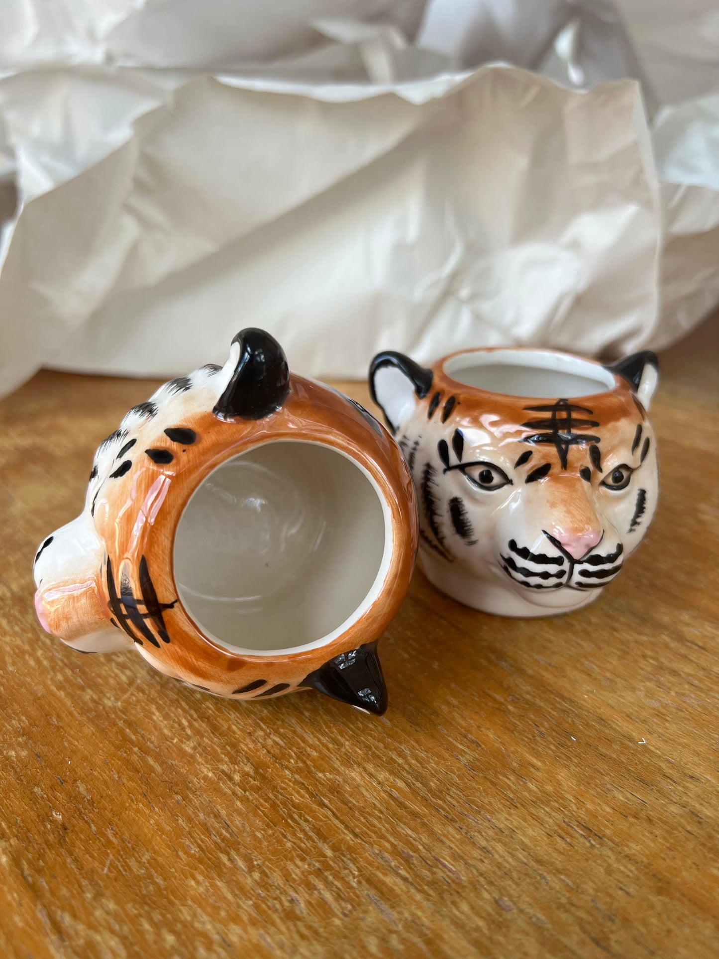 Ceramic Tiger Head Set