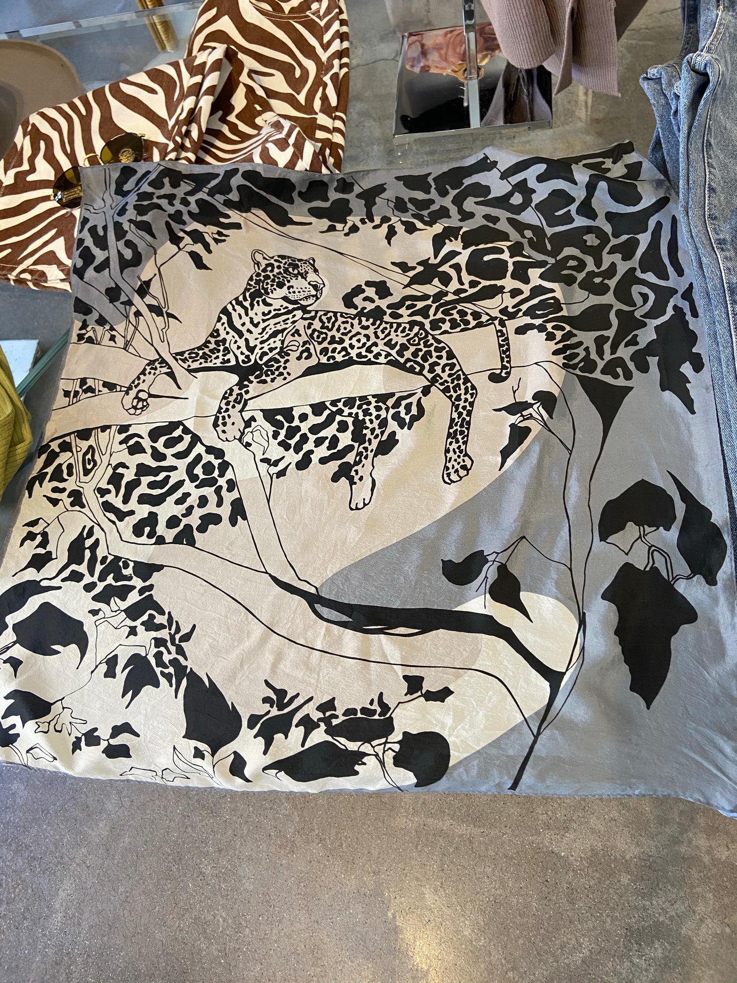 Cheetah Cheetah Silk Scarf Top