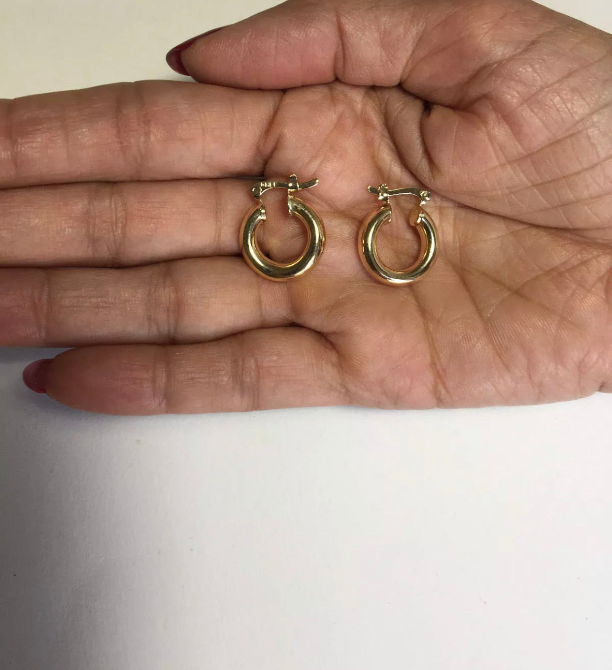 Chubby Gold Plated Mini Hoops
