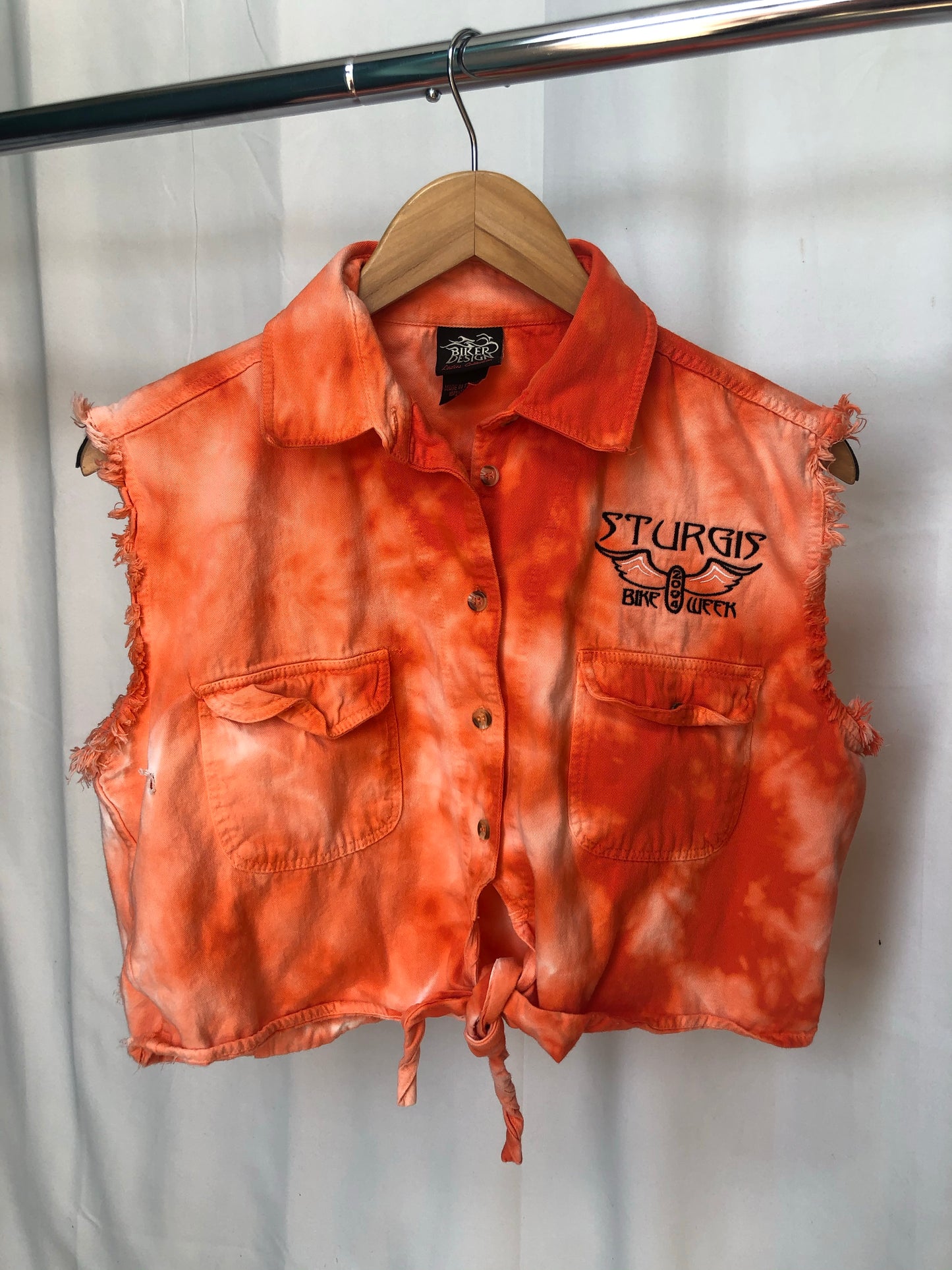 Orange Bike Week Tie Top