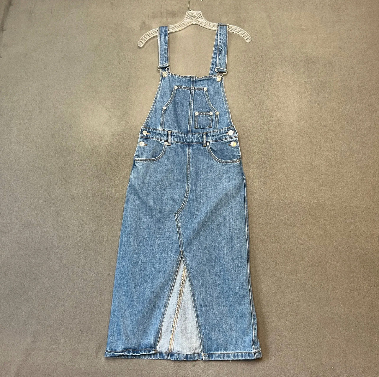 Upcycled Overall Midi Dress