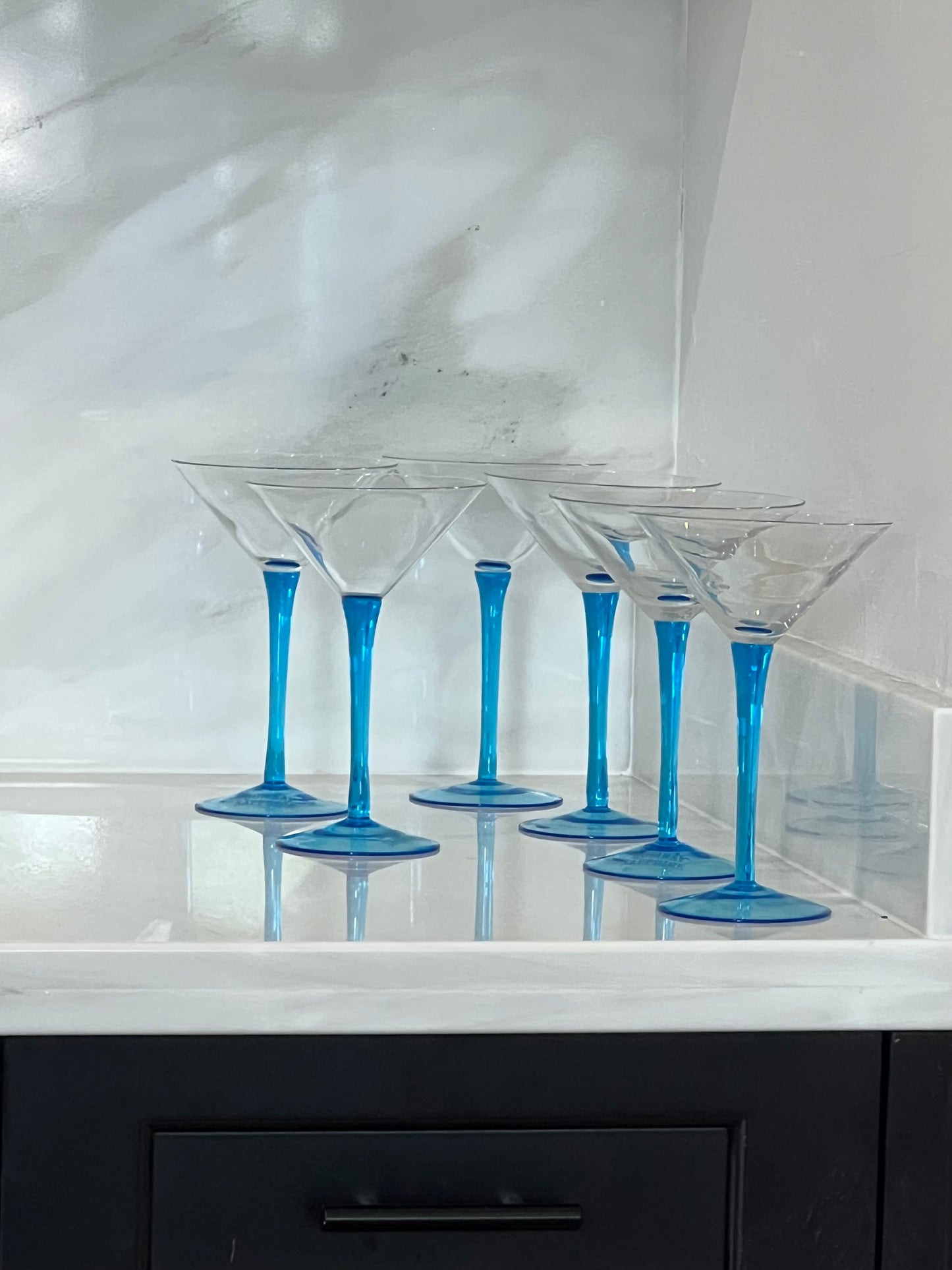 Bombay Blue Stem Martini Set