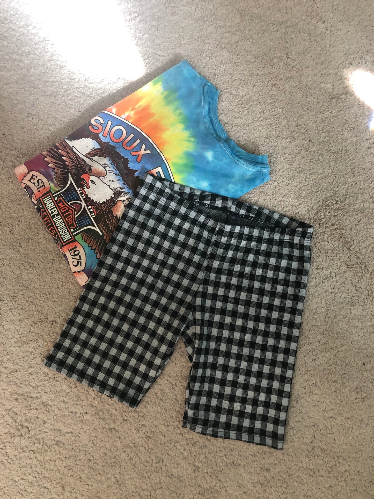 Gingham Bike Shorts