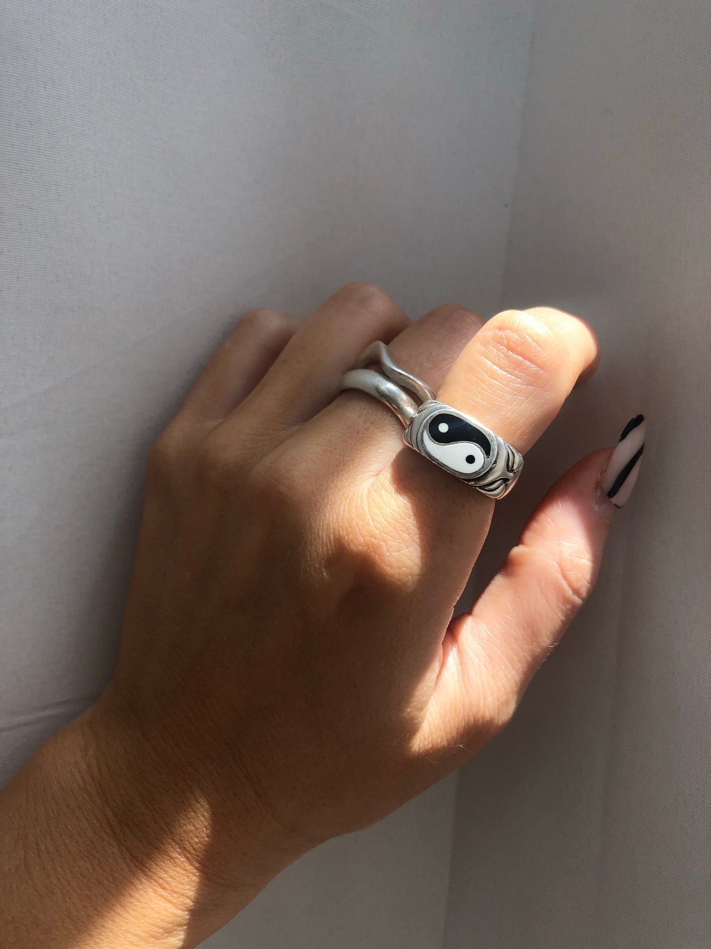 Elongated Yin Yang Ring