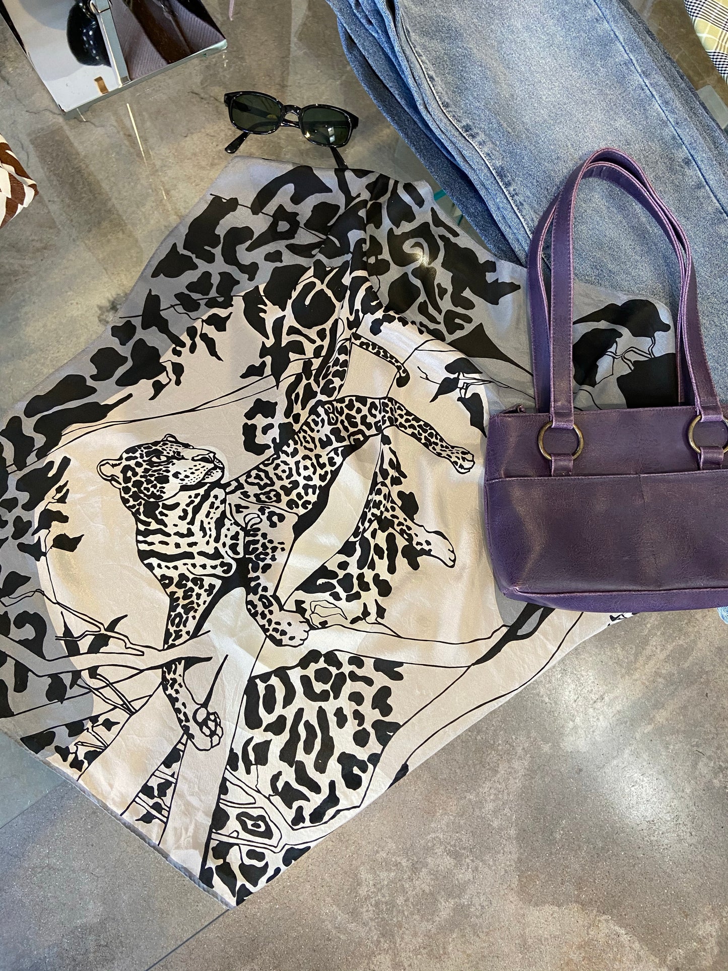 Cheetah Cheetah Silk Scarf Top