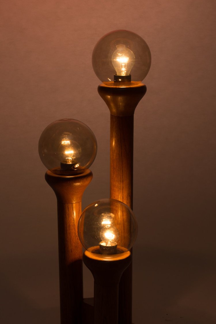 70's Trio Globe Lamp