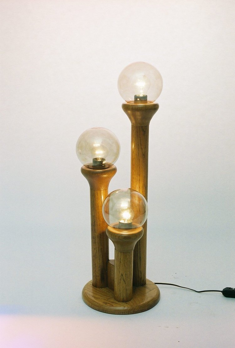 70's Trio Globe Lamp