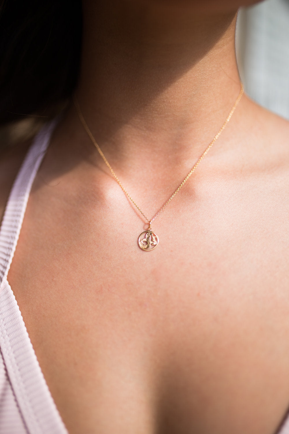 Solid Gold Snake Necklace 14k