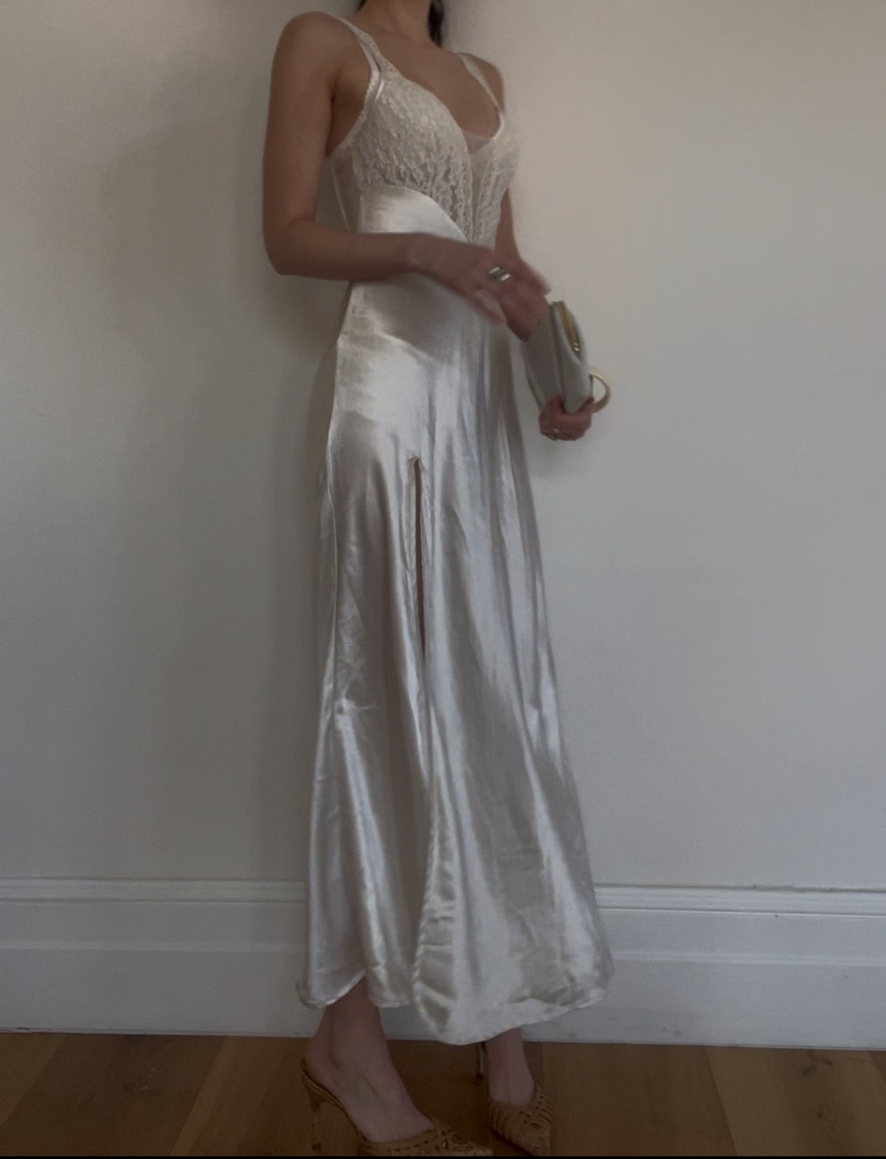 Vtg Satin Nights Dress