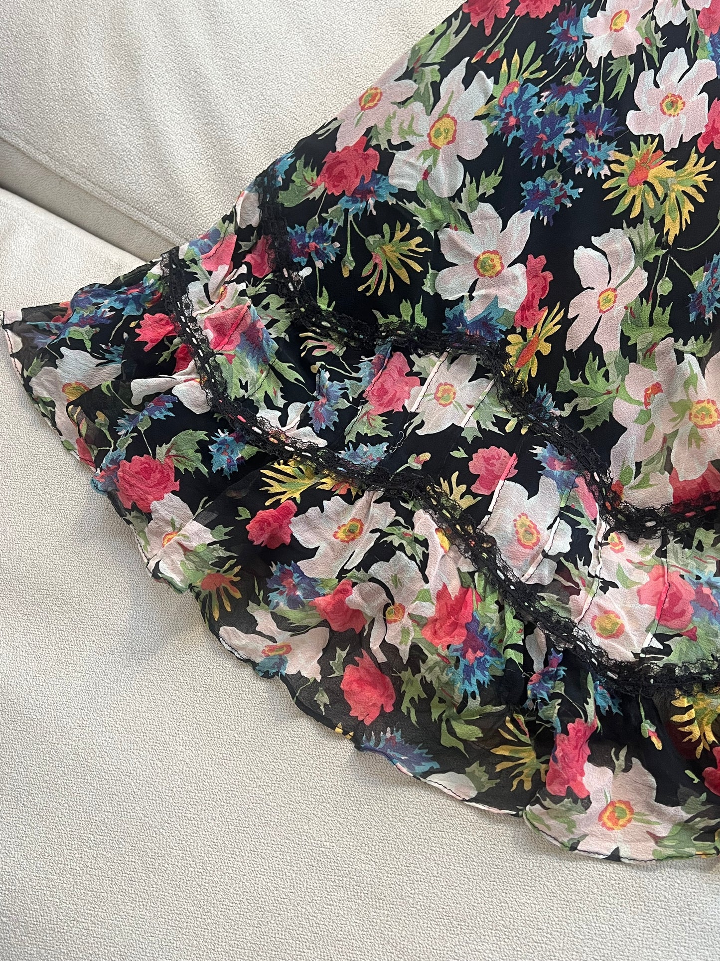 Vtg Betsey Johnson Floral Dream Dress