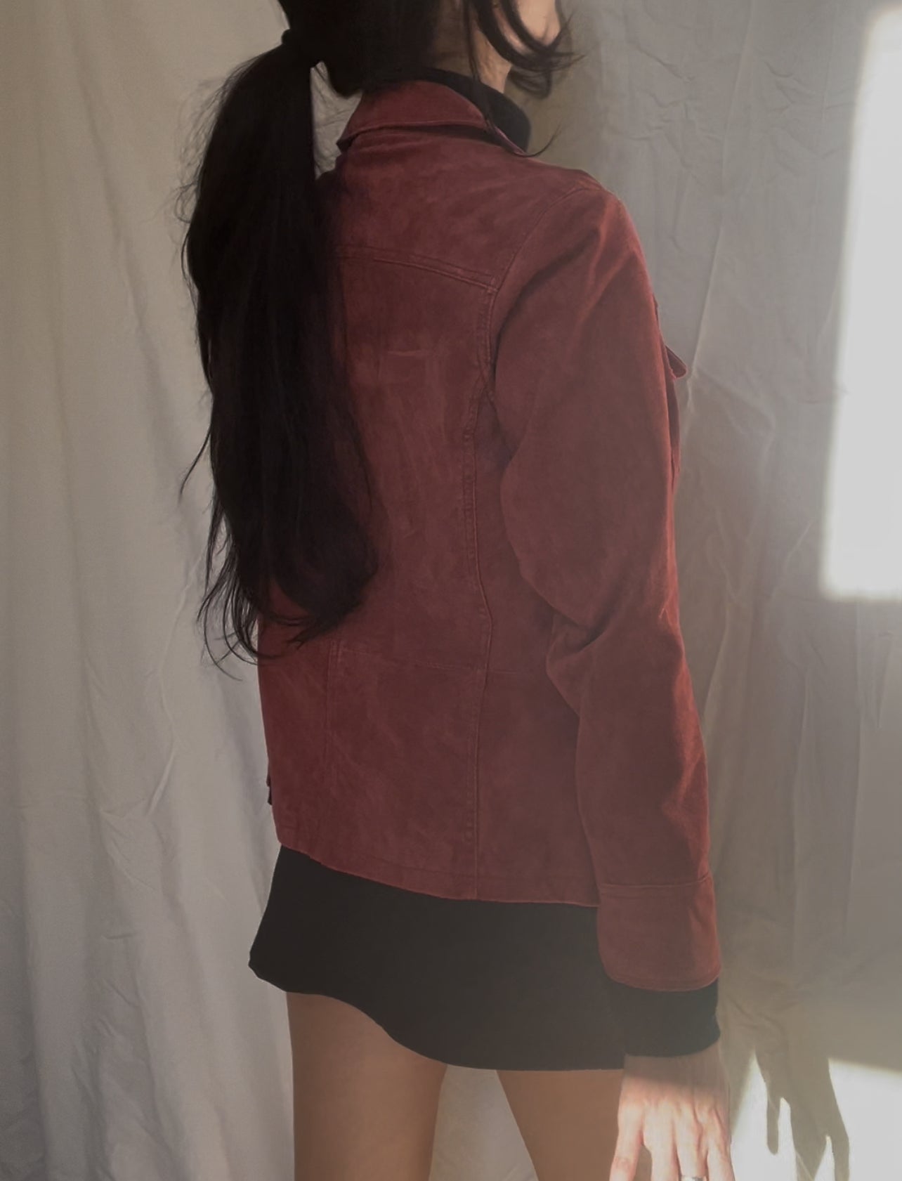 Vintage Rust Red Suede Blazer