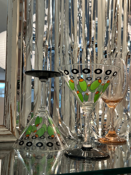 Olive You Plastic Martini Glasses Set