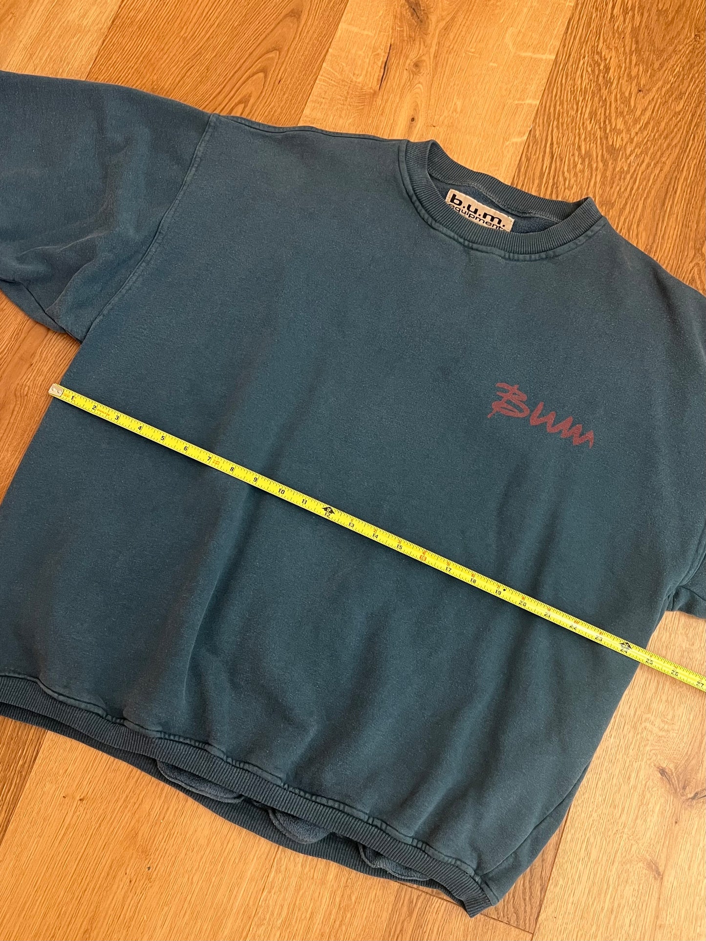 VTG B.U.M Equipment Men’s Blue Short Sleeve Sweatshirt Size M