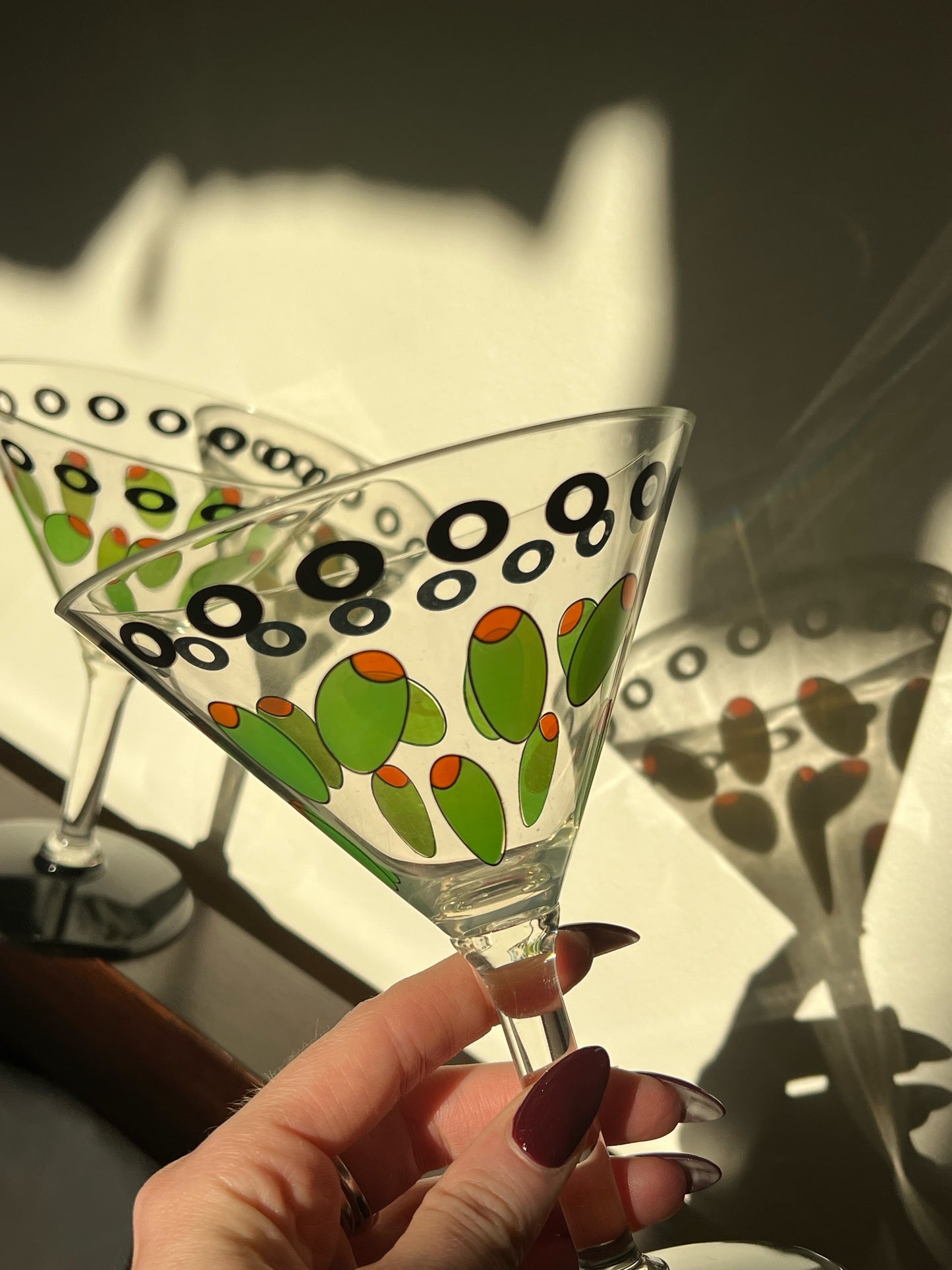 Olive You Plastic Martini Glasses Set