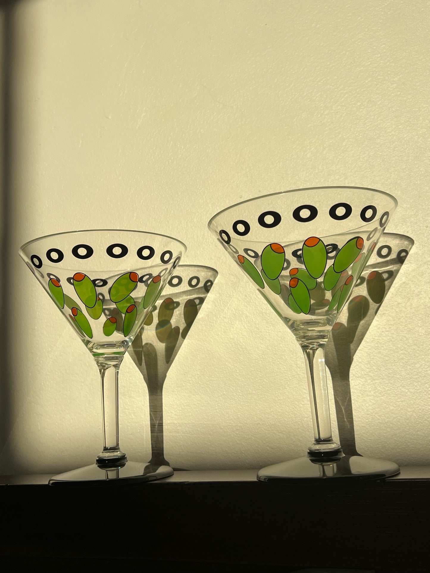 Olive You Plastic Martini Glasses Set
