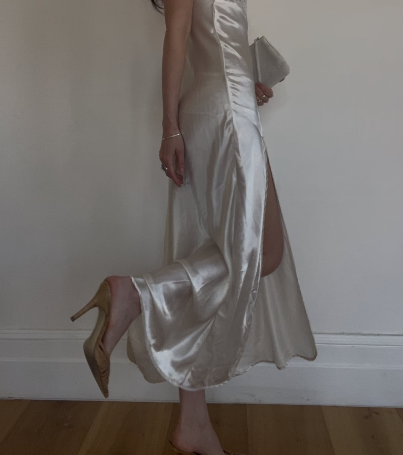 Vtg Satin Nights Dress