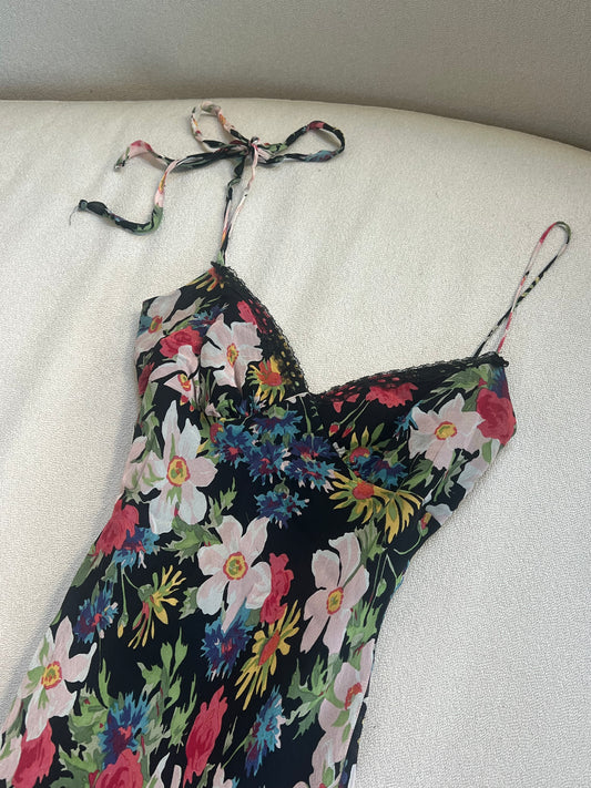 Vtg Betsey Johnson Floral Dream Dress