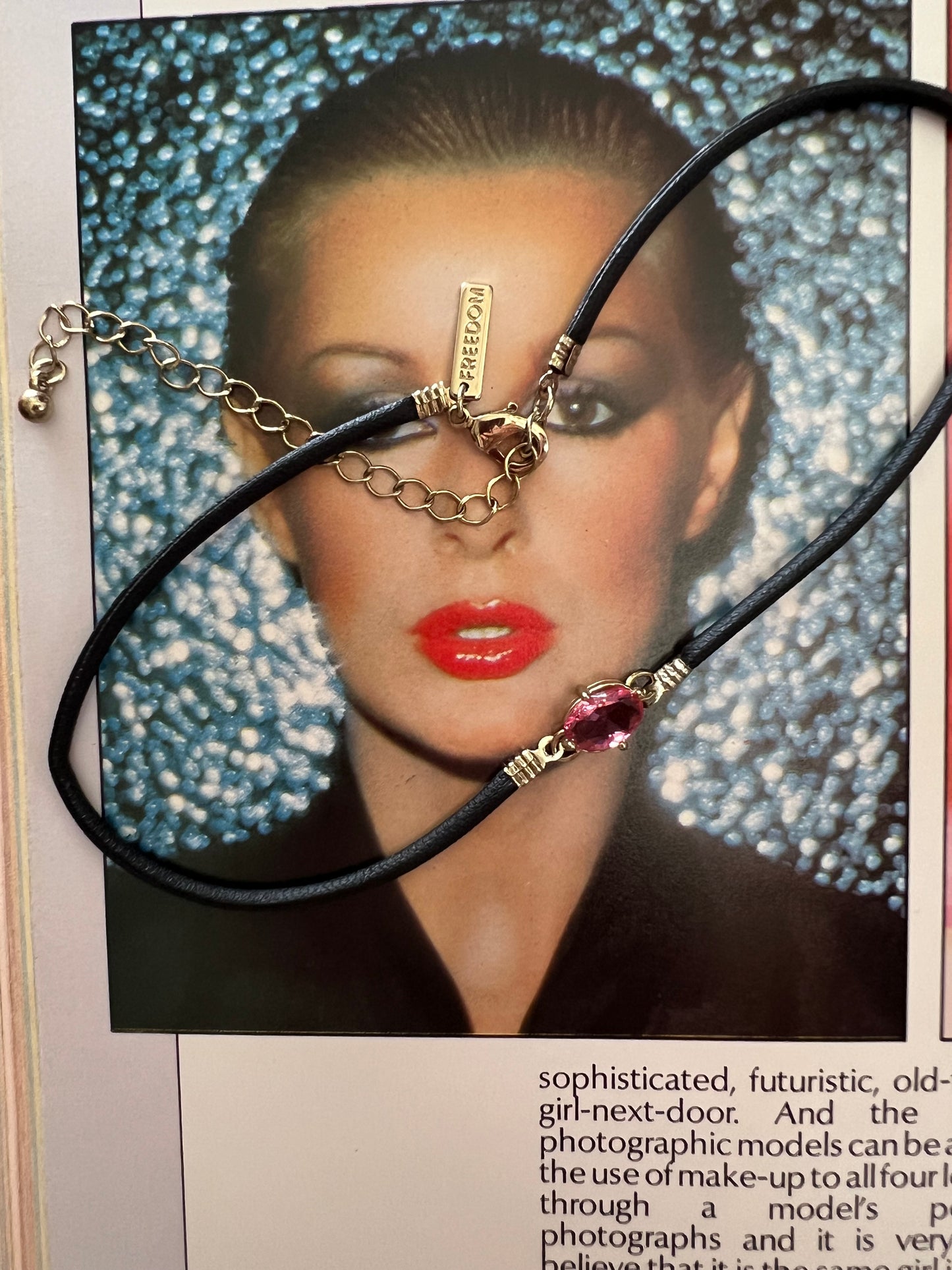 Rose Gem Cord Choker