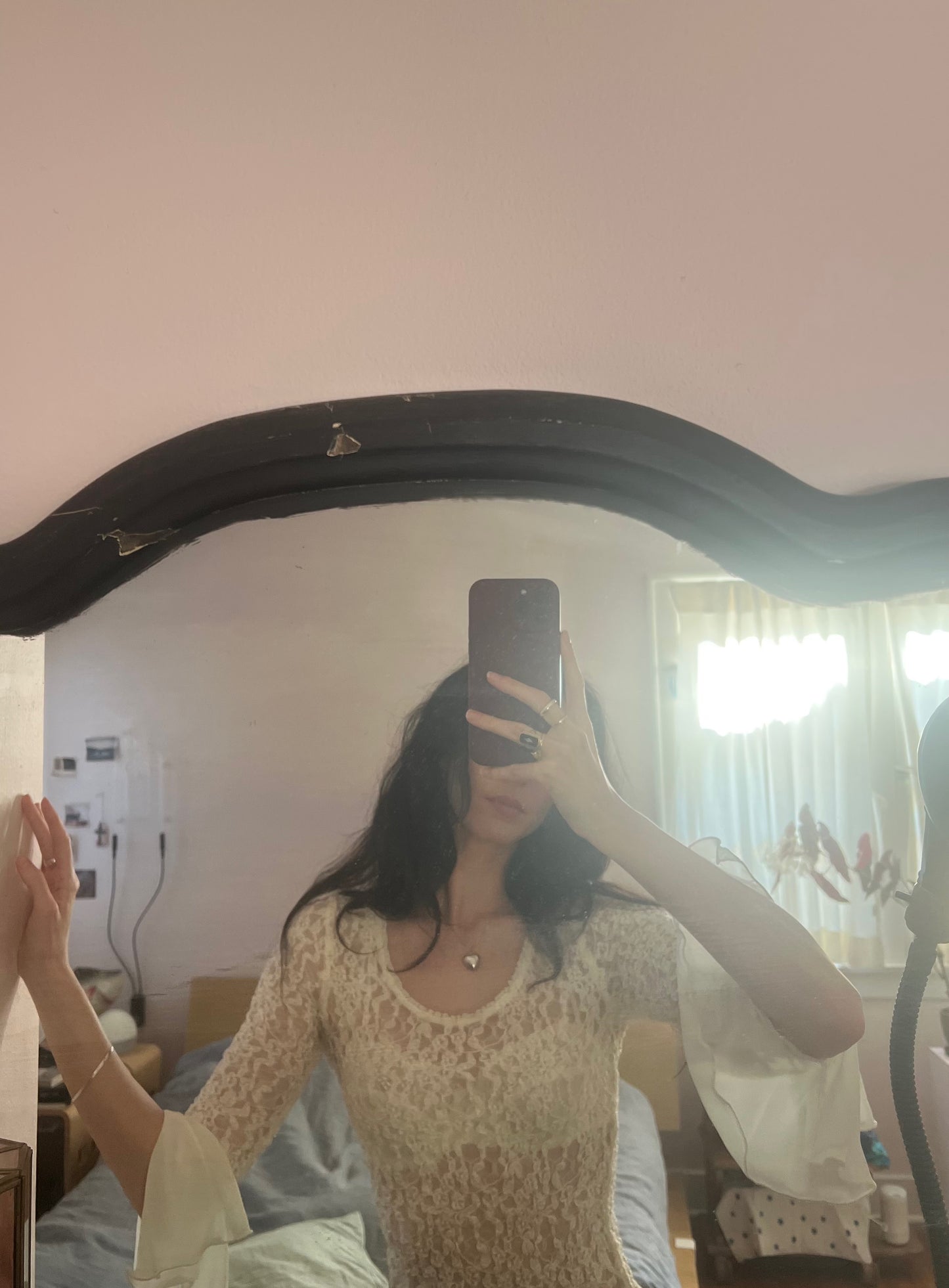 Lace Bell Sleeve Blouse
