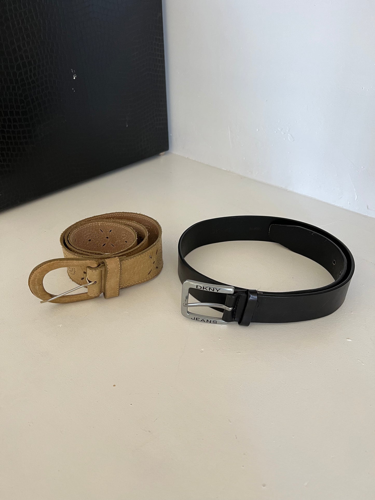 Vintage Leather Belt Duo