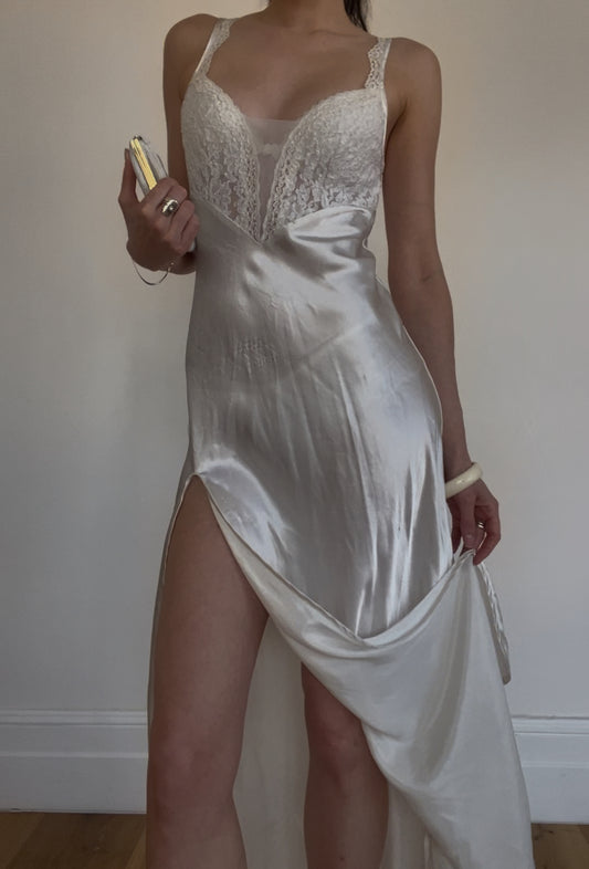 Vtg Satin Nights Dress