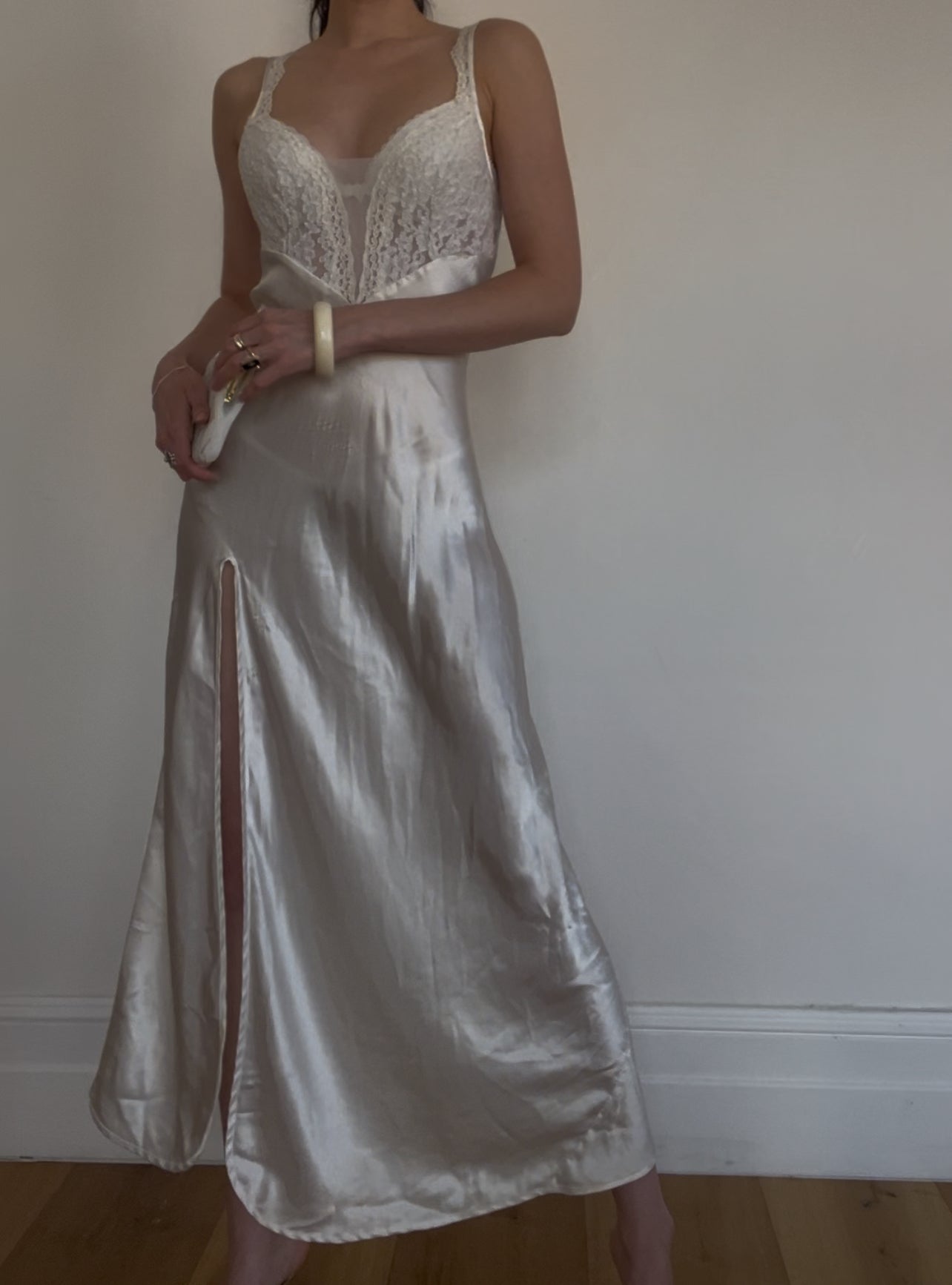 Vtg Satin Nights Dress