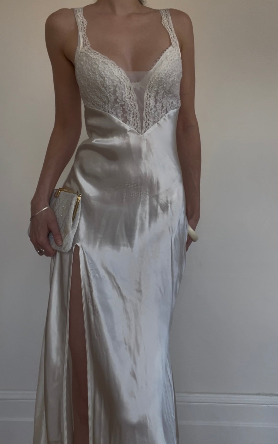 Vtg Satin Nights Dress