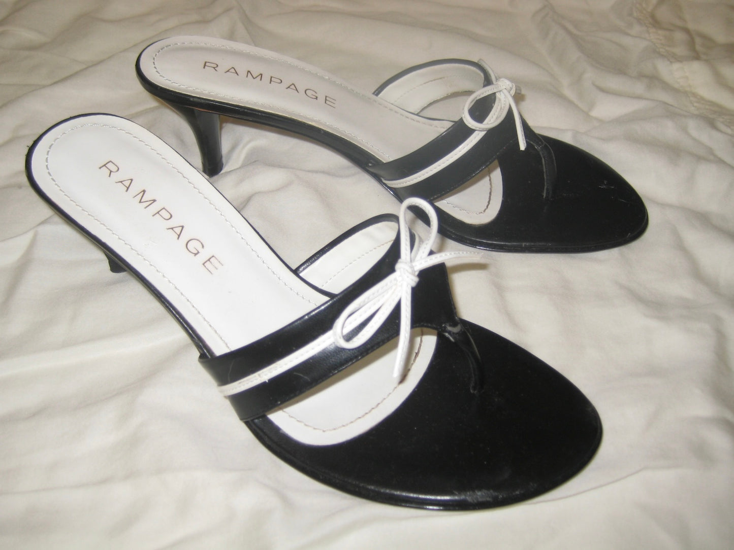 Tuxedo Bow Sandals 8
