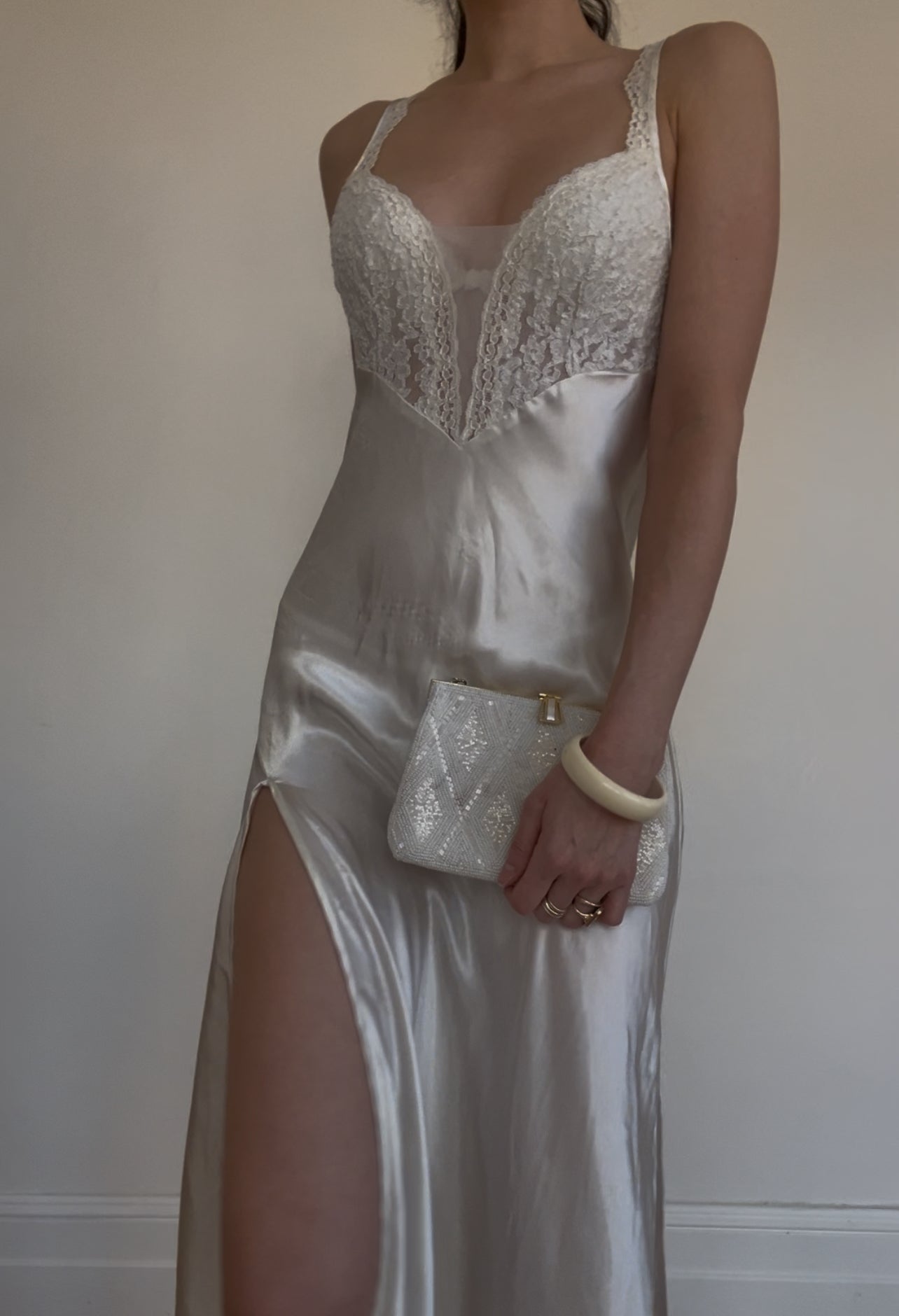 Vtg Satin Nights Dress