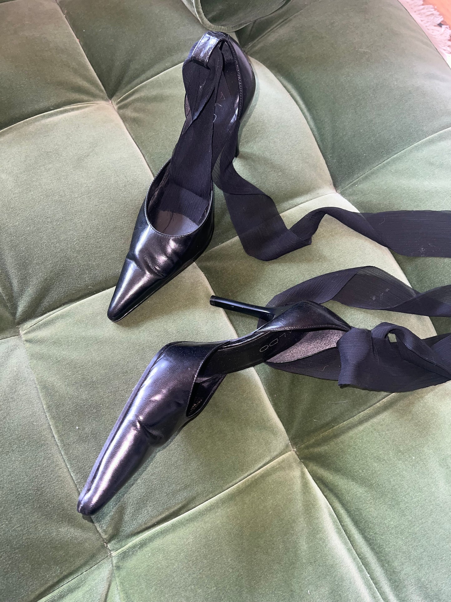 Ribbon Ankle Heels