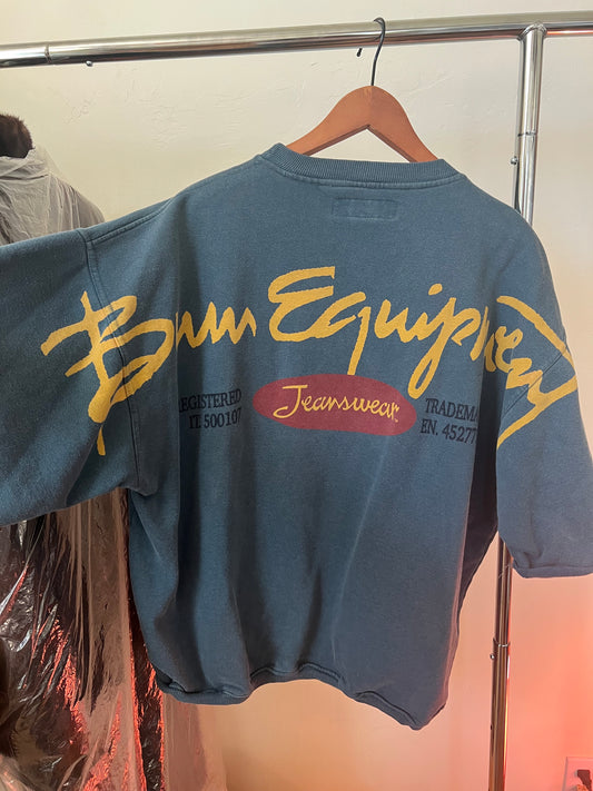 VTG B.U.M Equipment Men’s Blue Short Sleeve Sweatshirt Size M