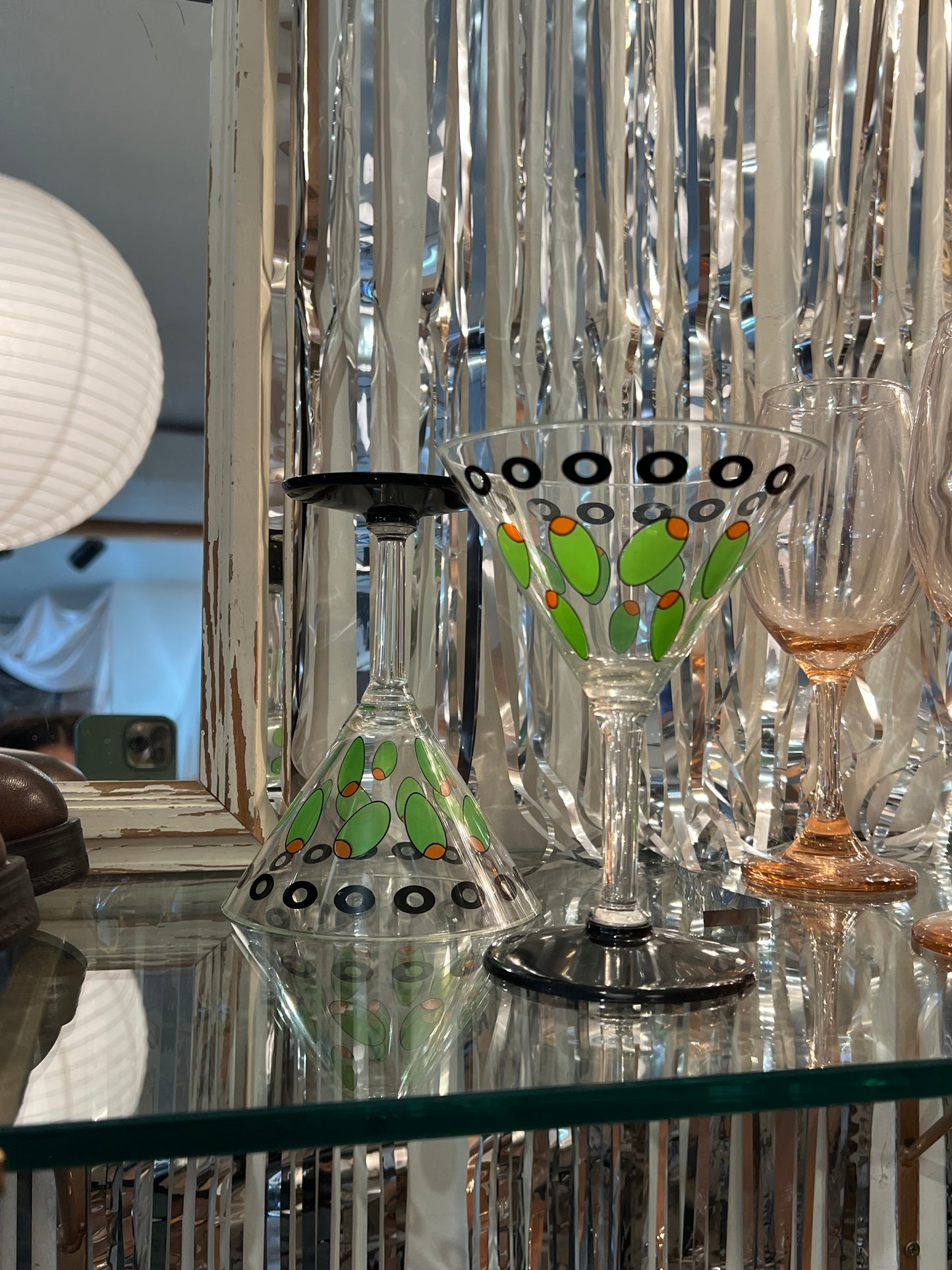 Olive You Plastic Martini Glasses Set