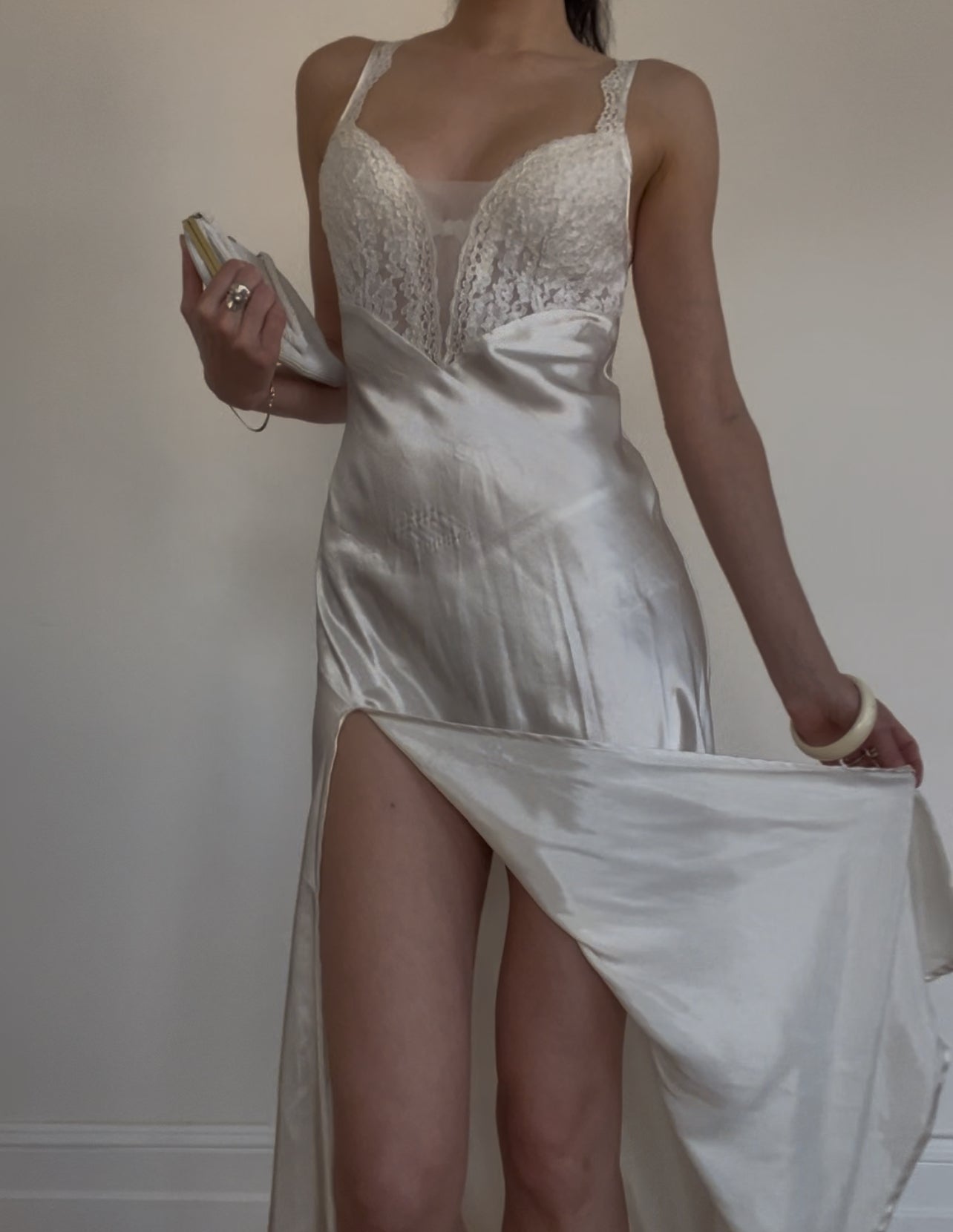 Vtg Satin Nights Dress