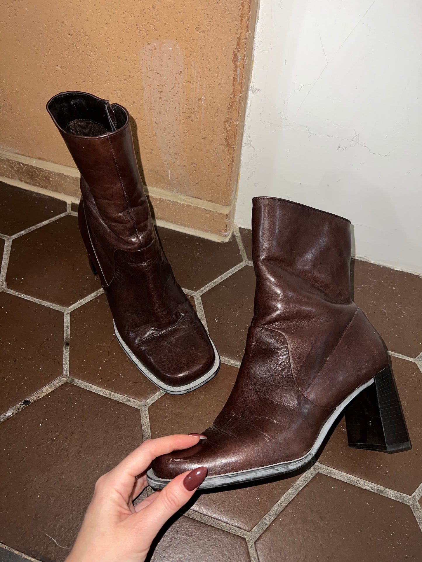 Chocolate Leather Enzo Boots