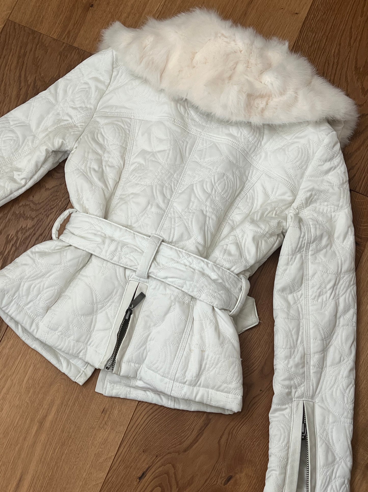 Bebe Rabbit Fur Belted Jacket